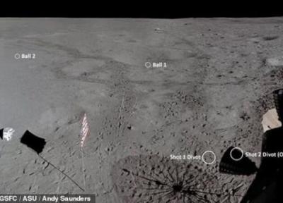 توپ گمشده گلف در ماه پیدا شد