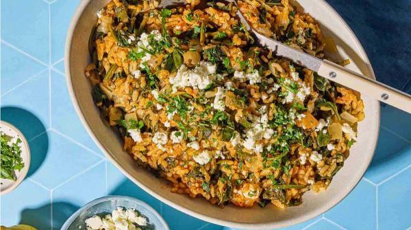 طرز تهیه اسفناج پلو؛ غذای مقوی و خوش رنگ و لعاب