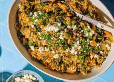 طرز تهیه اسفناج پلو؛ غذای مقوی و خوش رنگ و لعاب